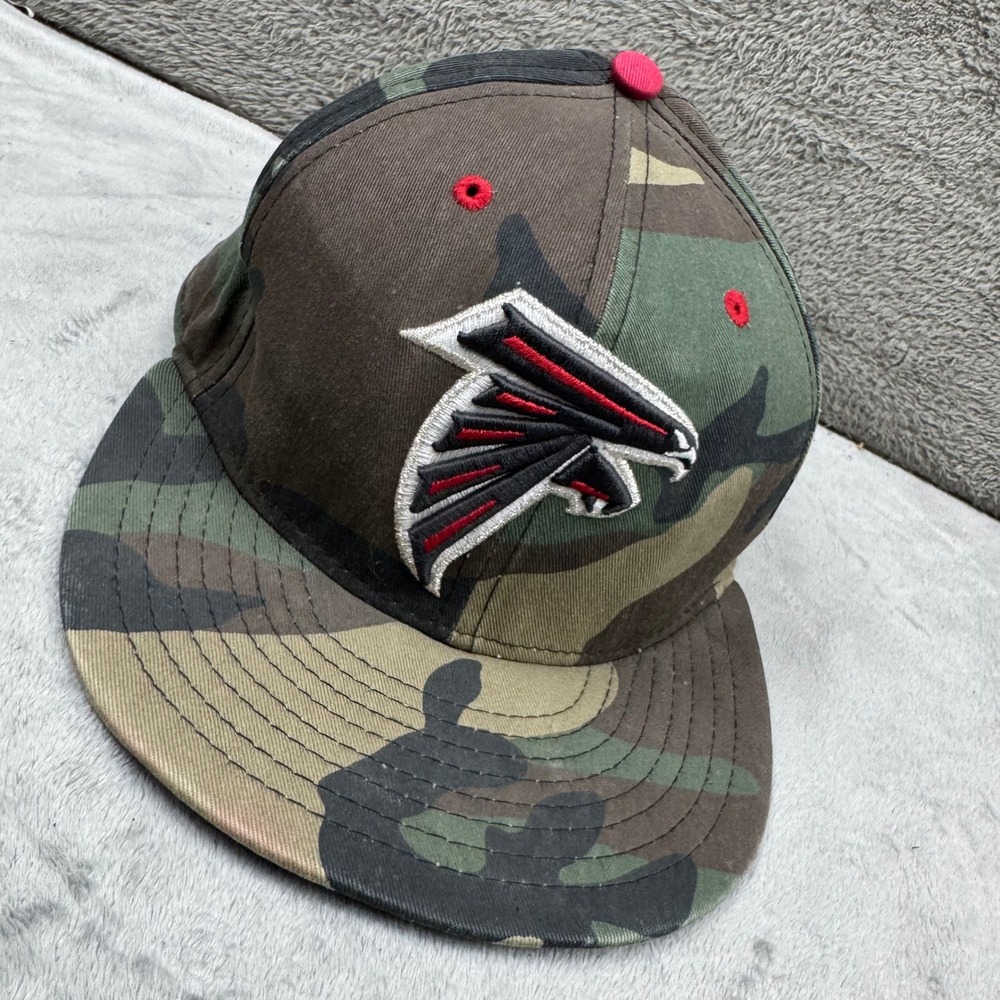 New Era‎ Atlanta Falcons Hat Mens Size 7 Camo Good 59FIFTY Fitted NFL Cap